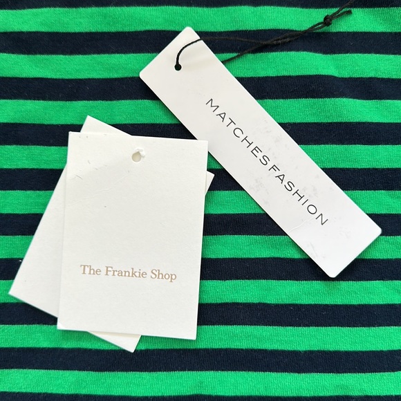 The Frankie Shop KARINA CROPPED T-SHIRT - KELLY GREEN/NAVY - Picture 4 of 8